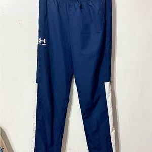Under Armour Men’s Performance Track Pants Joggers Blue White Size M